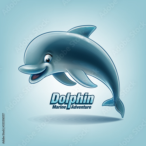 dolphin cartoon logo