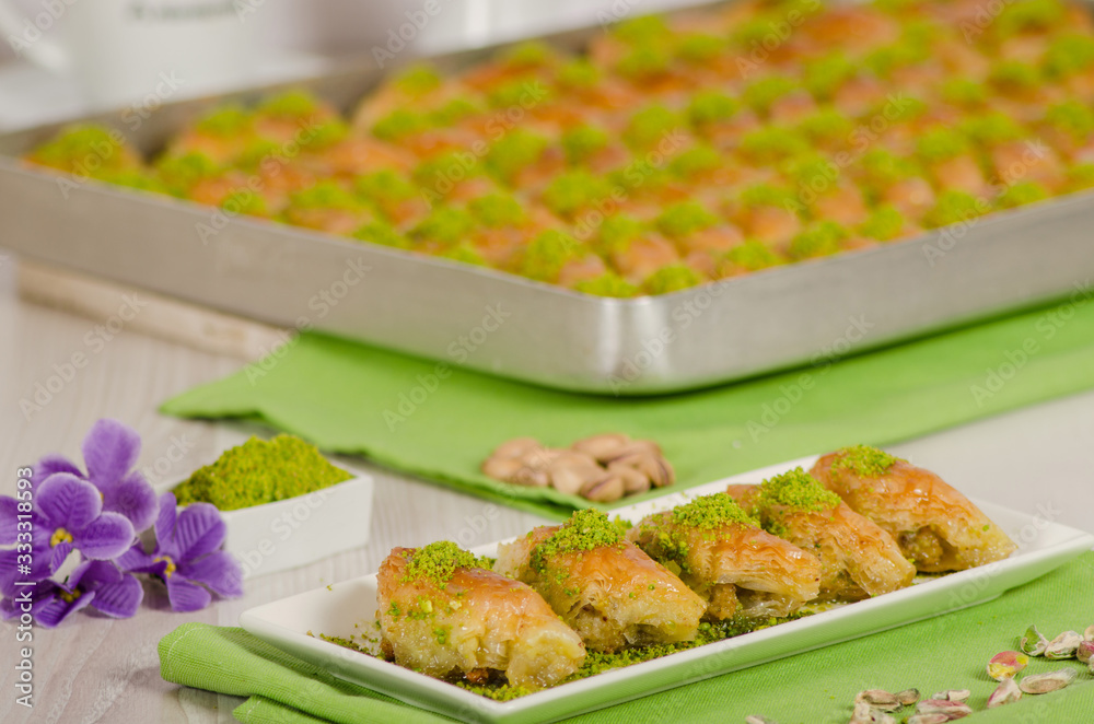 Traditional Dessert Turkish Baklava stock photo Traditional Dessert Turkish Baklava stock photo