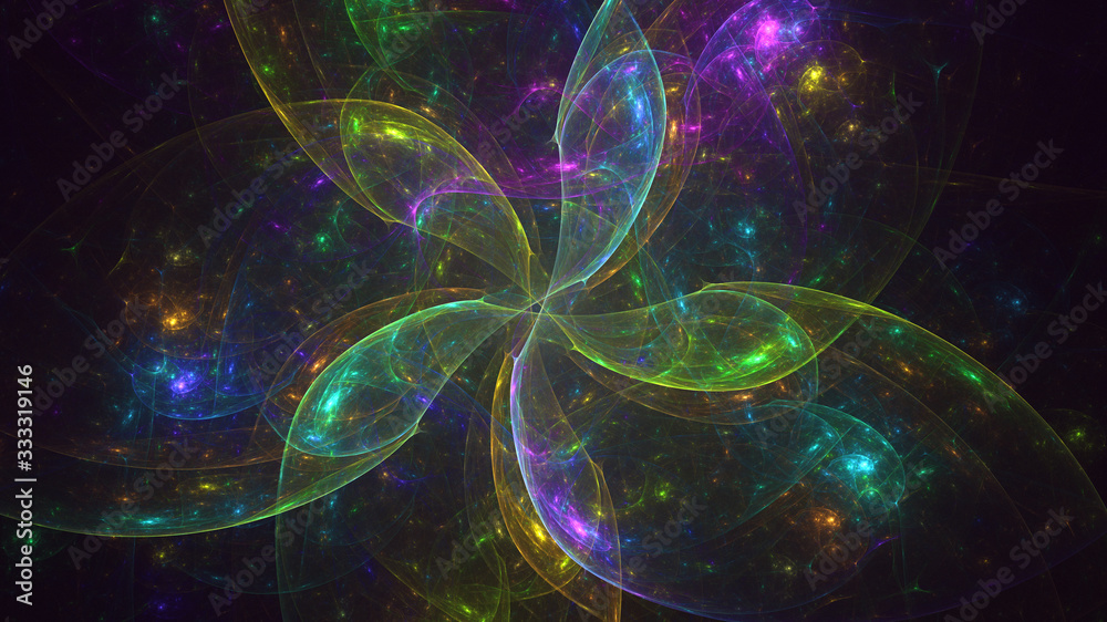3D rendering abstract fractal light background 3D rendering abstract fractal light background