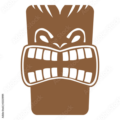 Vector Tiki Mask | Luau Party Decor | Tiki Bar & Restaurant Graphics | Tropical Design Element