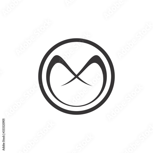 OM letter logo design vector