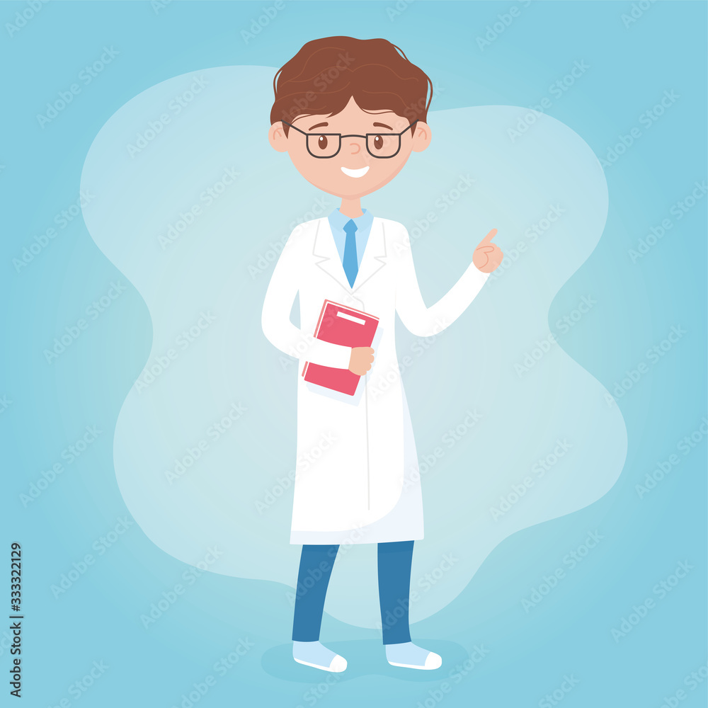 online doctor professional medical with coat and clipboard online doctor professional medical with coat and clipboard