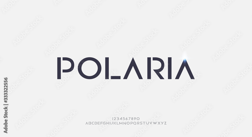 Polaria, an abstract technology futuristic alphabet font. digital space typography vector illustration design Polaria, an abstract technology futuristic alphabet font. digital space typography vector illustration design