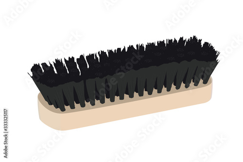 cleaning brush realistic vector illustration