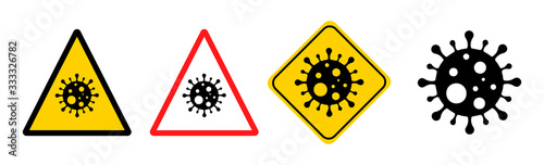 Stop novel coronavirus outbreak covid - 19. 2019 - nCoV symptoms in Wuhan China, Europe, Italy. Warning with air plane and quarantine with protective mouth car mask. set Vector Icon sign banner.