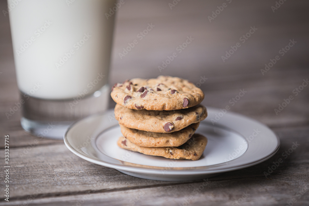 Chocolate chip cookies and milk Chocolate chip cookies and milk