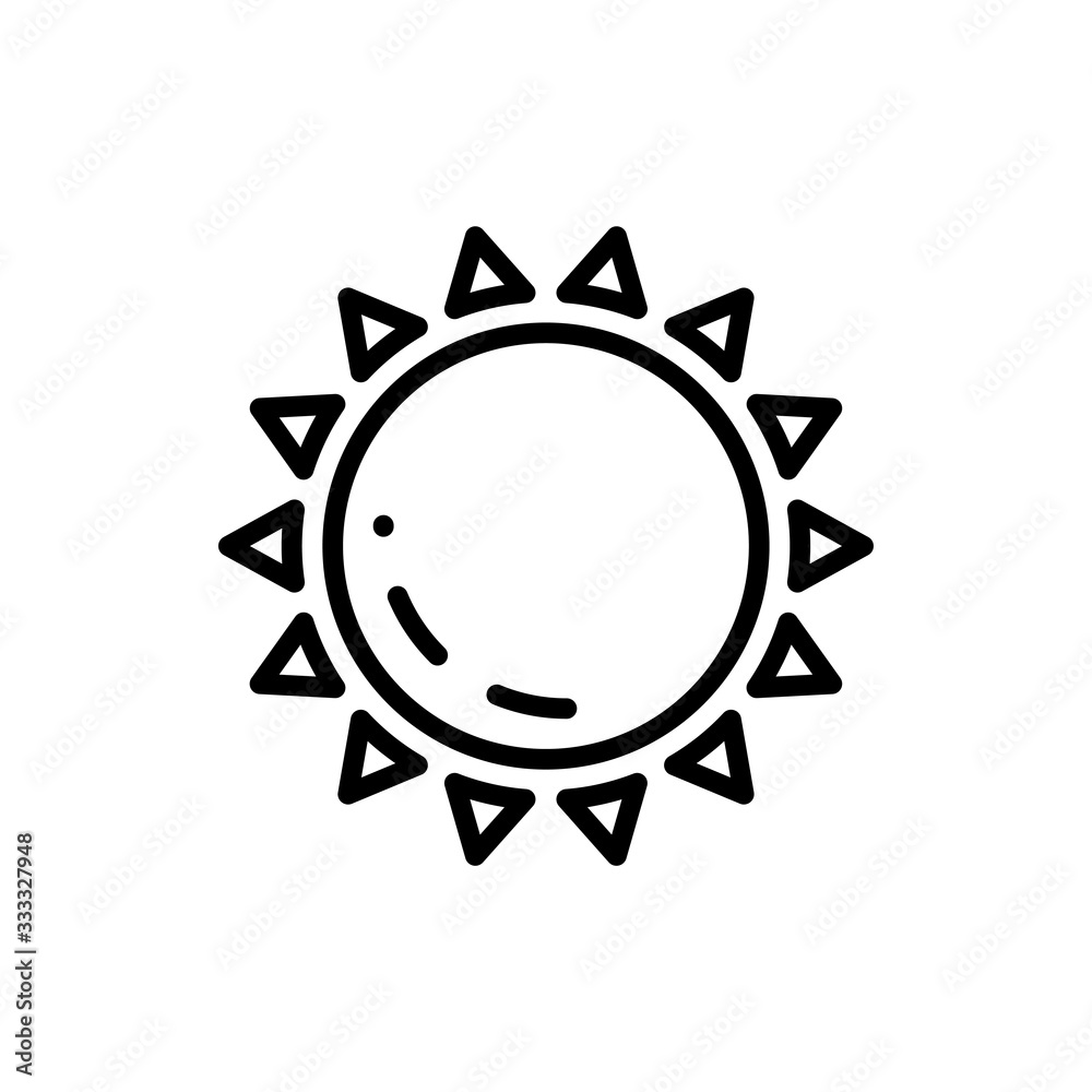 Sun Vector Icon Line Illustration Sun Vector Icon Line Illustration