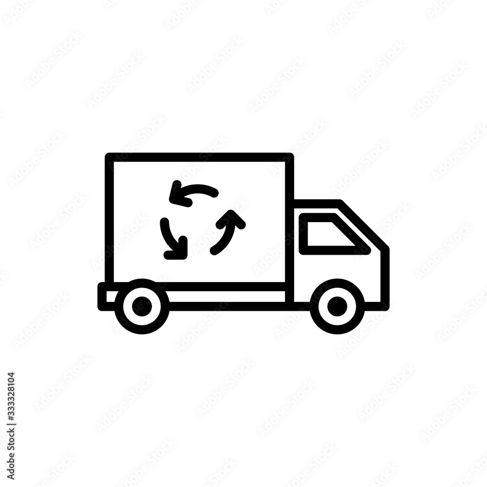 Recycle Vector Icon Line Illustration Recycle Vector Icon Line Illustration