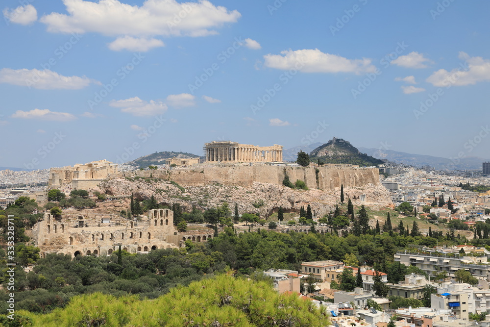 Parthenon Temple on the Acropolis of Athens, Greece