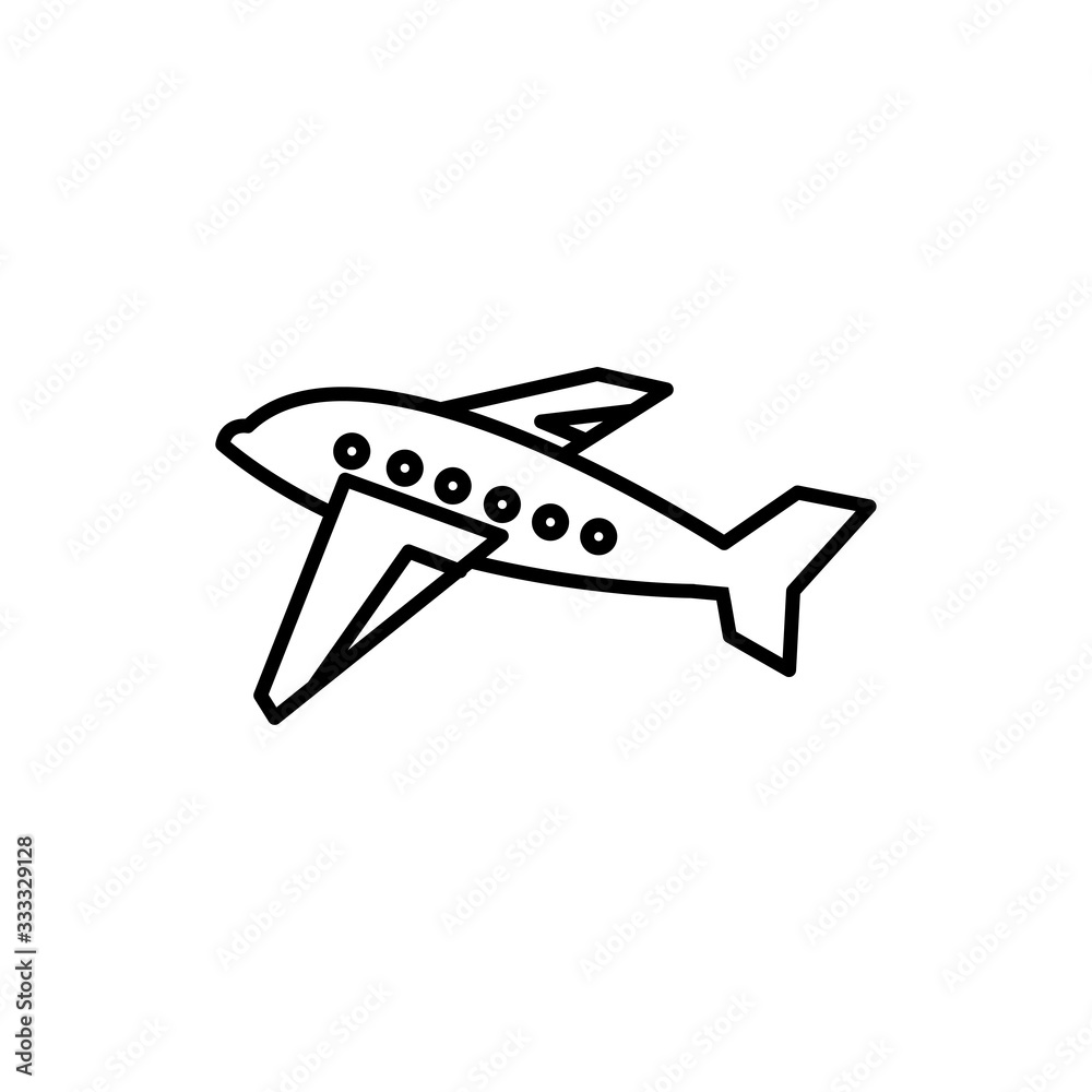 AIRCRAFT ICON LINE SIMPLE DESIGN VECTOR AIRCRAFT ICON LINE SIMPLE DESIGN VECTOR