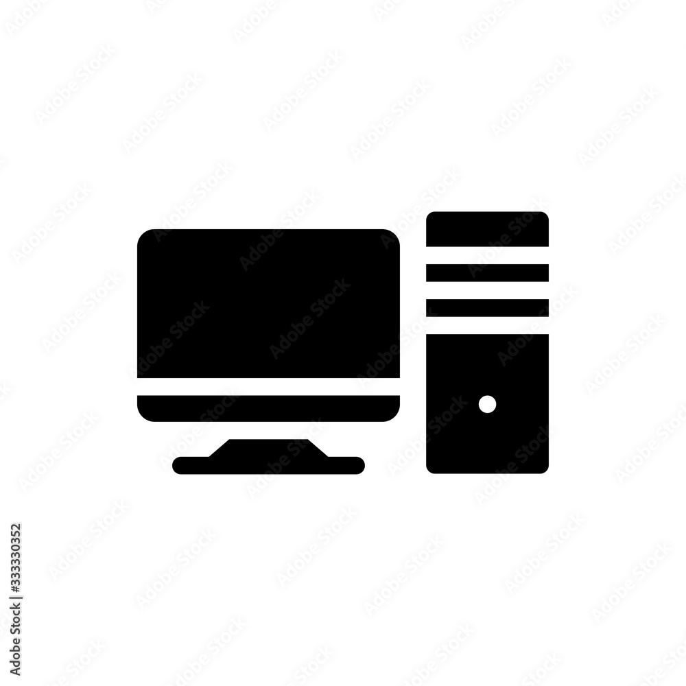 Computer Vector Icon Glyph Illustration Computer Vector Icon Glyph Illustration