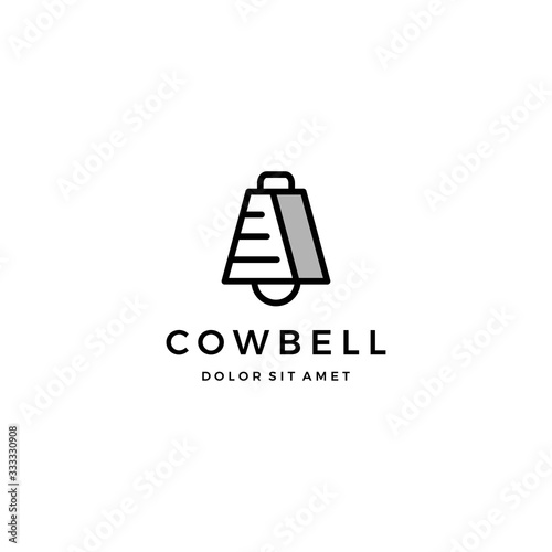 Cowbell icon. Simple linear style cow bells.