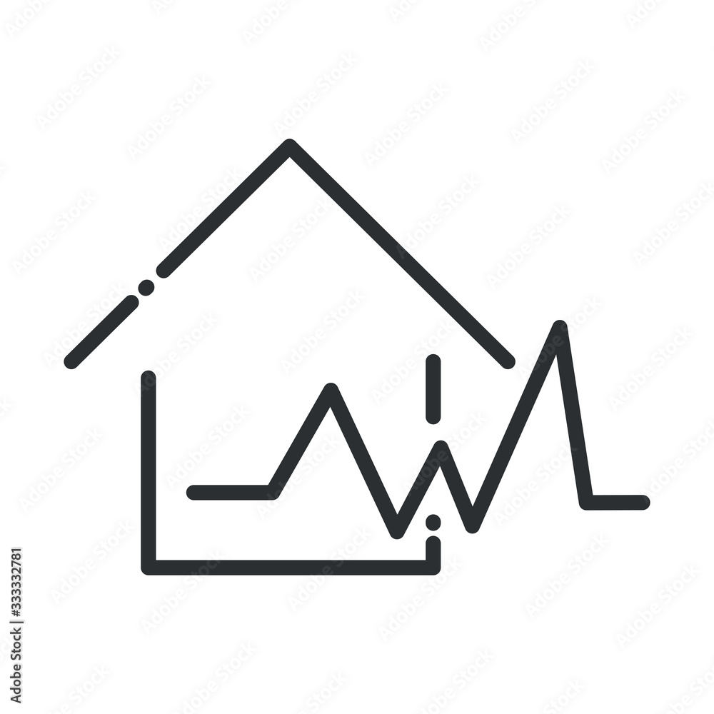 online health, quarantine home medical care covid 19 pandemic line icon online health, quarantine home medical care covid 19 pandemic line icon