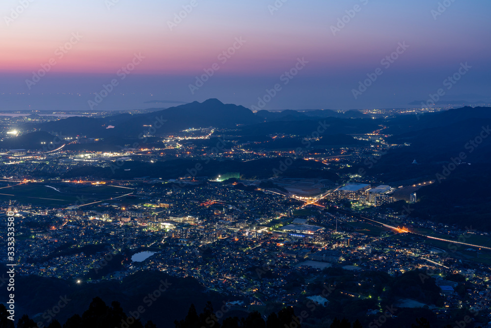 [福岡県]福岡市街の夜景（米の山展望台）