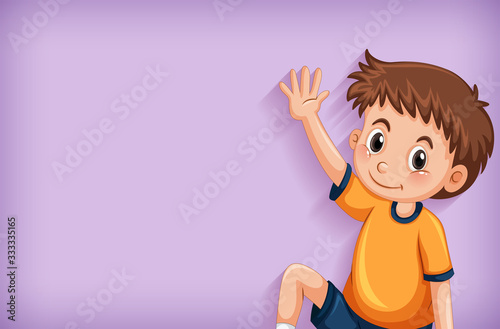 Background template design with happy boy