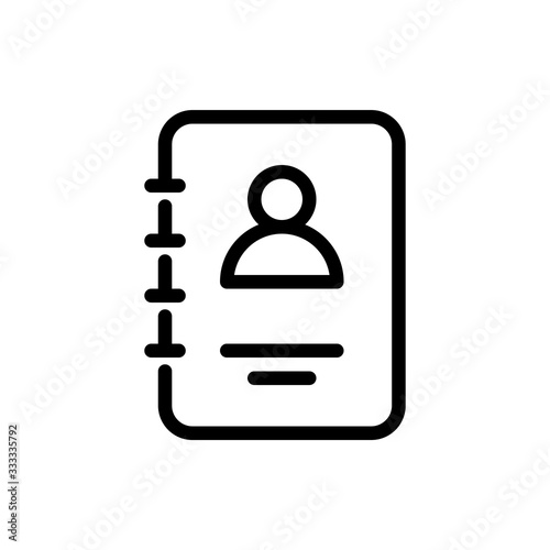Phone Directory Vector Icon Line Illustration