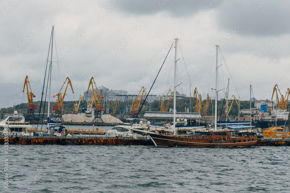 sea port for loading and unloading ships in Odessa