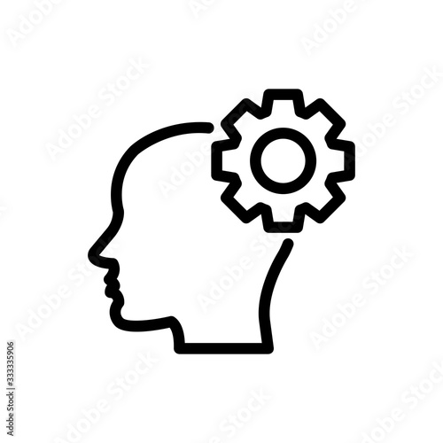 Creative Mind Vector Icon Line Illustration
