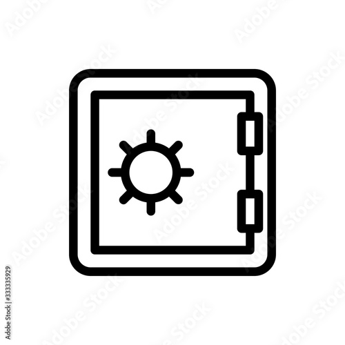 Locker Vector Icon Line Illustration