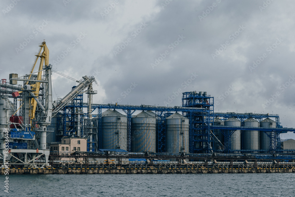 grain elevator in the seaport of Odessa grain elevator in the seaport of Odessa