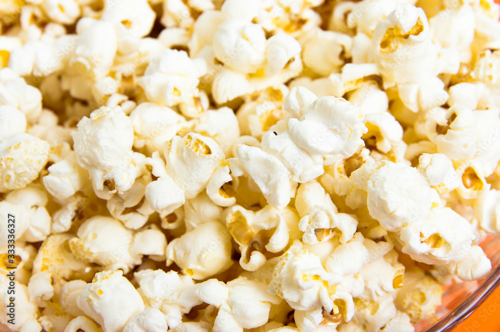 popcorn on white background popcorn on white background