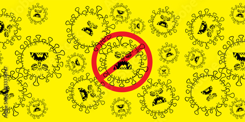 Vector of viruses. bacteria germs microorganism virus cell , human health microbiology science and virus outbreaking concept. Corona. Illustration