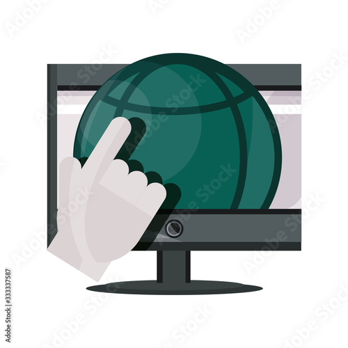 payments online, computer world clicking flat icon shadow