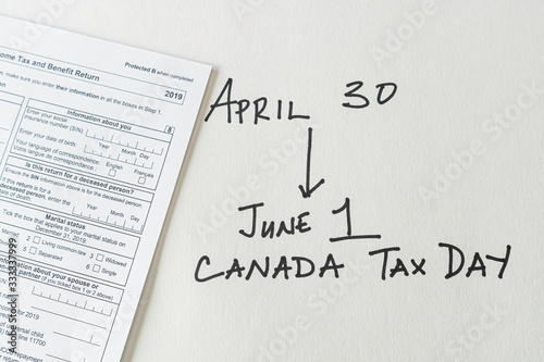 Canada Tax Day moved from April 30 to June 1 to help tax payers during the Covid 19 Coronavirus pandemic