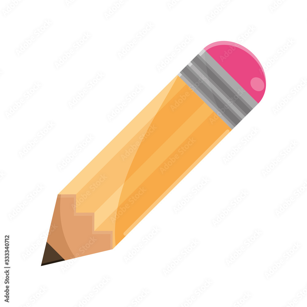 pencil supply study school education isolated icon pencil supply study school education isolated icon