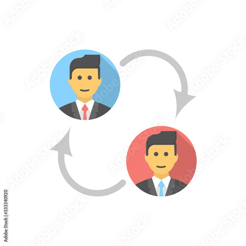 Shift Change Vector Filled colour Icon Illustration