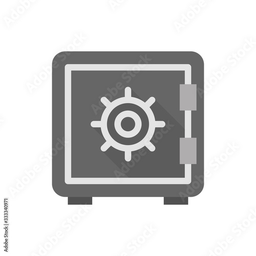Bank Vault Vector Filled colour Icon Illustration