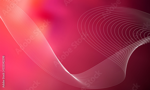 Abstract wave element for design. Digital frequency track equalizer. Stylized line art background. Colorful shiny wave with lines created using blend tool. Curved wavy line  smooth stripe Vector