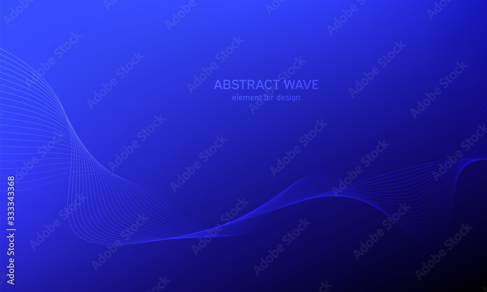 Abstract wave element for design. Digital frequency track equalizer. Stylized line art background. Colorful shiny wave with lines created using blend tool. Curved wavy line, smooth stripe Vector Abstract wave element for design. Digital frequency track equalizer. Stylized line art background. Colorful shiny wave with lines created using blend tool. Curved wavy line, smooth stripe Vector