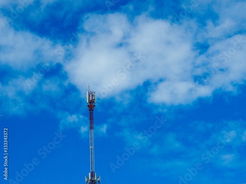 antenna on blue sky