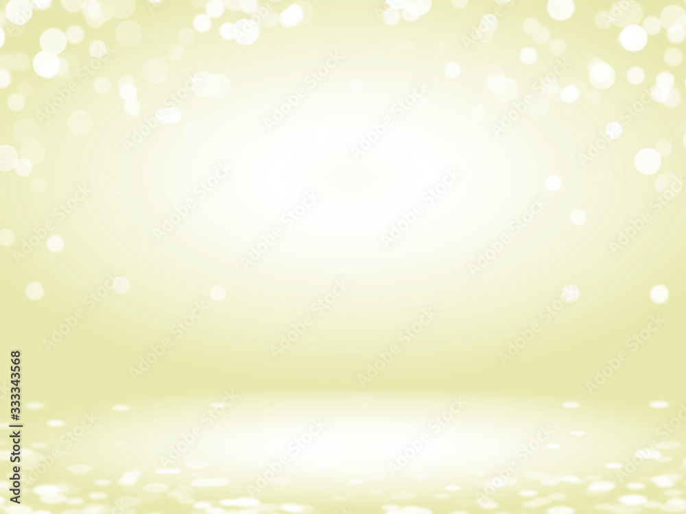 Bokeh colorful glows sparkle beautiful Valentines Day concept. Abstract white Bokeh circles for Christmas background. Yellow blur abstract background.