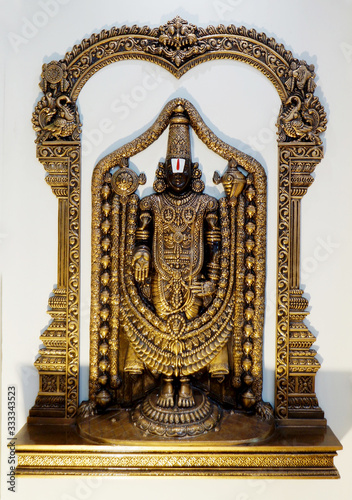 View of Hindu god Balaji or Venkateswara