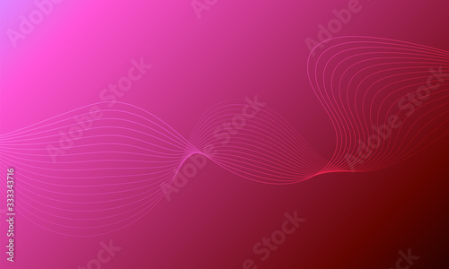 Abstract wave element for design. Digital frequency track equalizer. Stylized line art background. Colorful shiny wave with lines created using blend tool. Curved wavy line  smooth stripe Vector