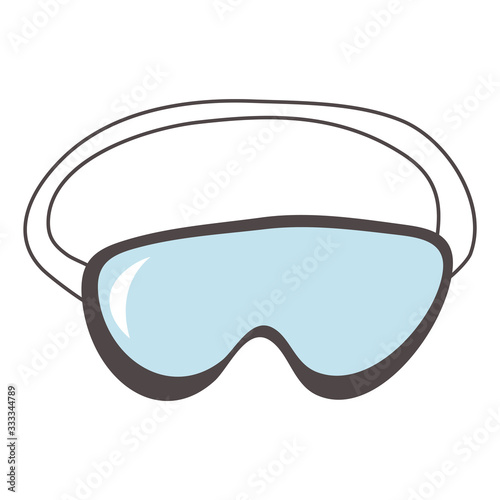goggle mask sport accesory icon