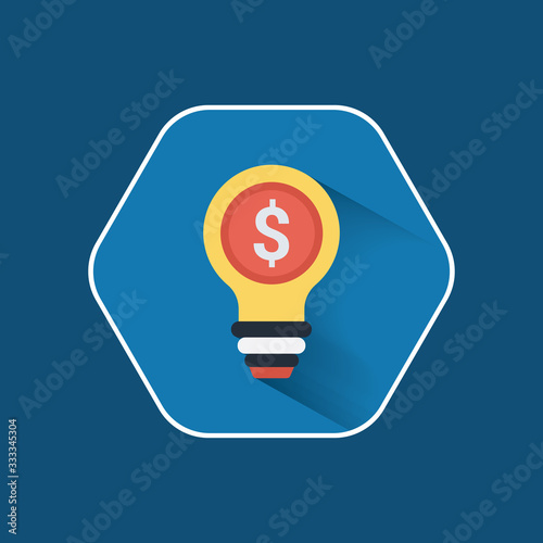 Innovative idea modern stylish icon with light bulb