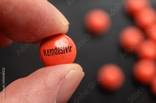 Artistic rendering of a Remdesivir pill photo