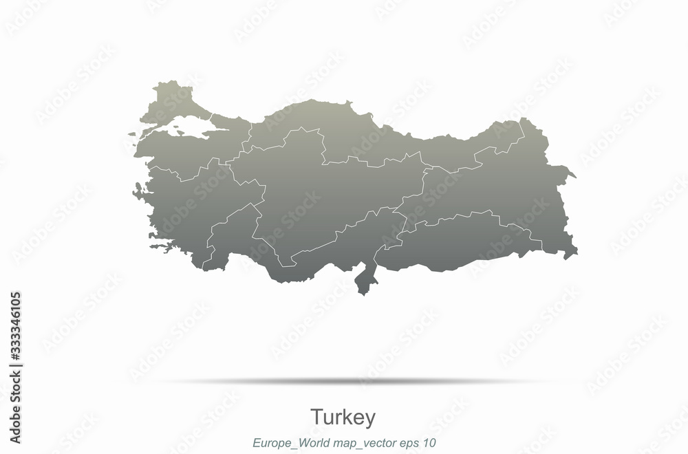 Fototapeta premium europe map. european countries vector map with gray gradient..