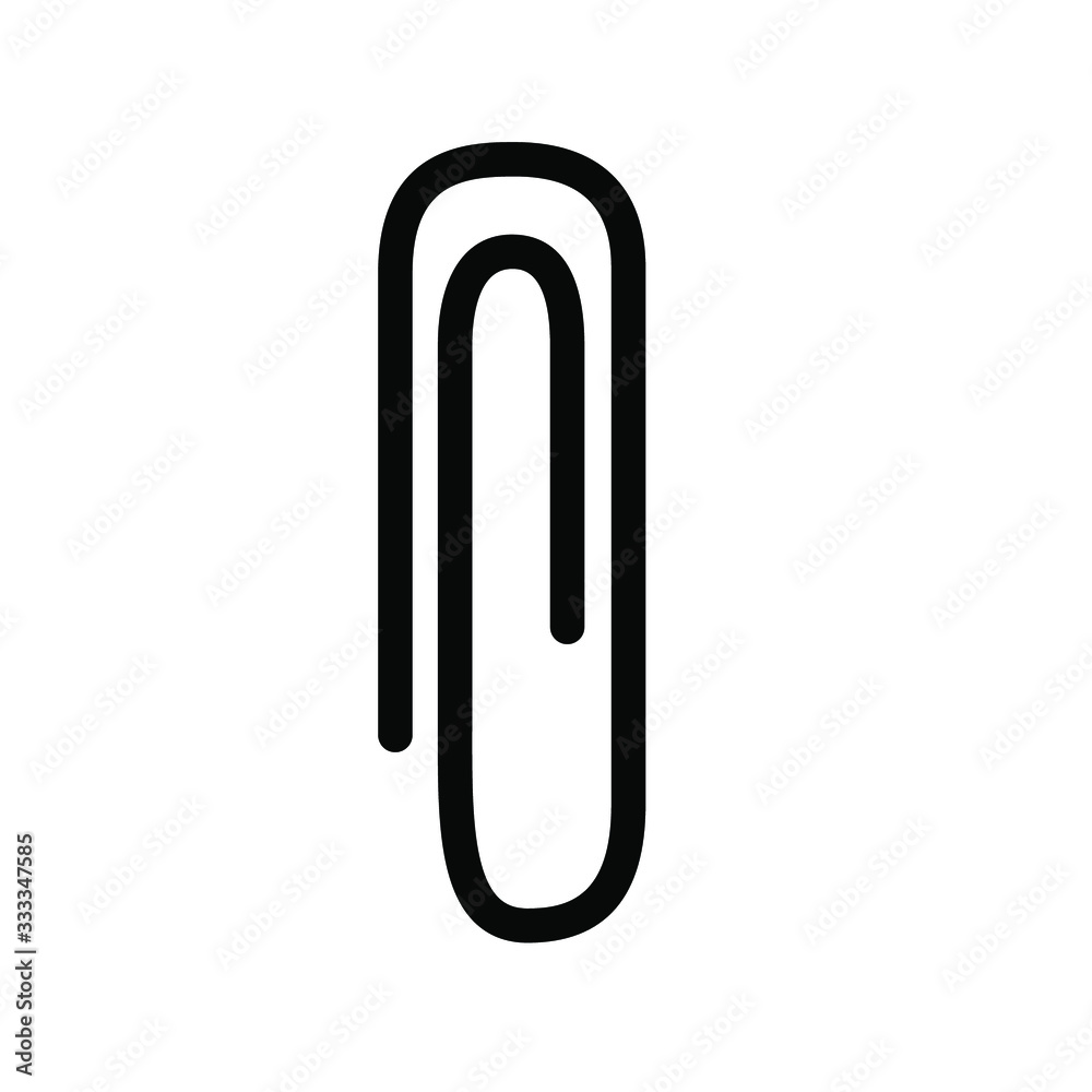 Clip icon vector design , template logo business paper document , emblem isolated illustration , outline solid backgroun white Clip icon vector design , template logo business paper document , emblem isolated illustration , outline solid backgroun white