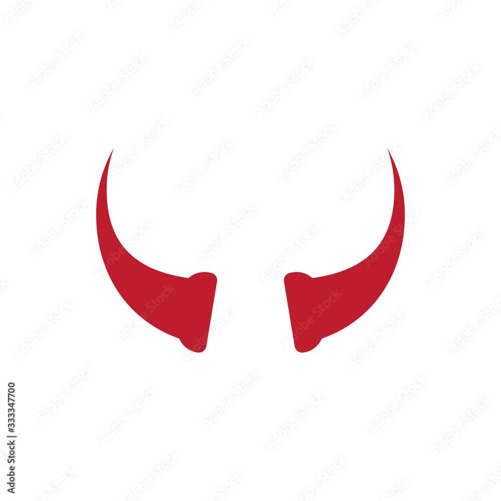 Devil horn icon design isolated on white background. vector illustration Devil horn icon design isolated on white background. vector illustration