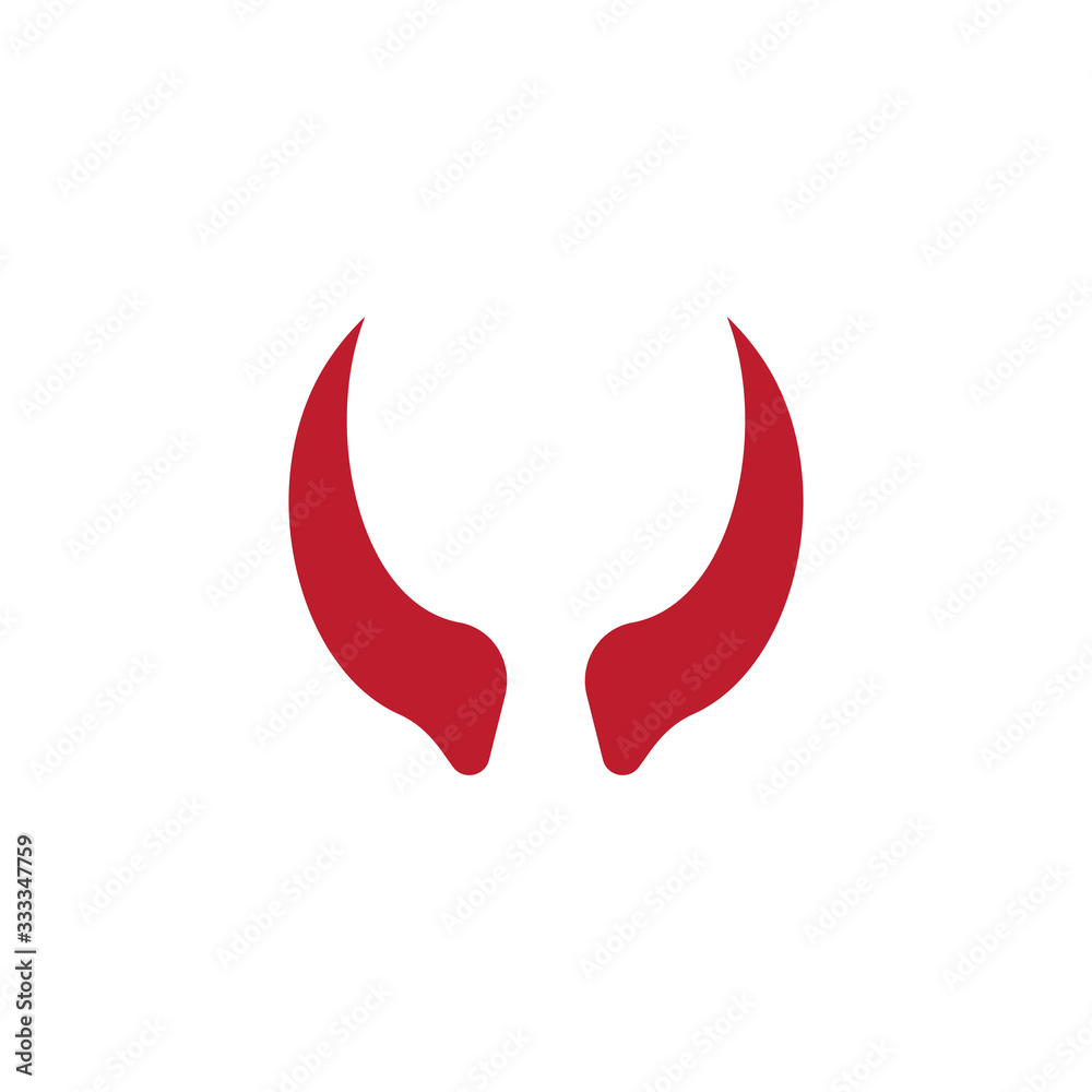 Devil horn icon design isolated on white background. vector illustration Devil horn icon design isolated on white background. vector illustration