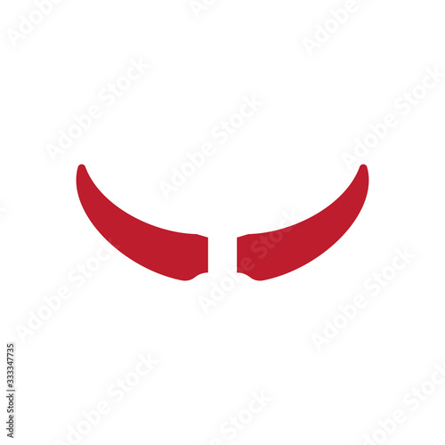 Devil horn icon design isolated on white background. vector illustration
