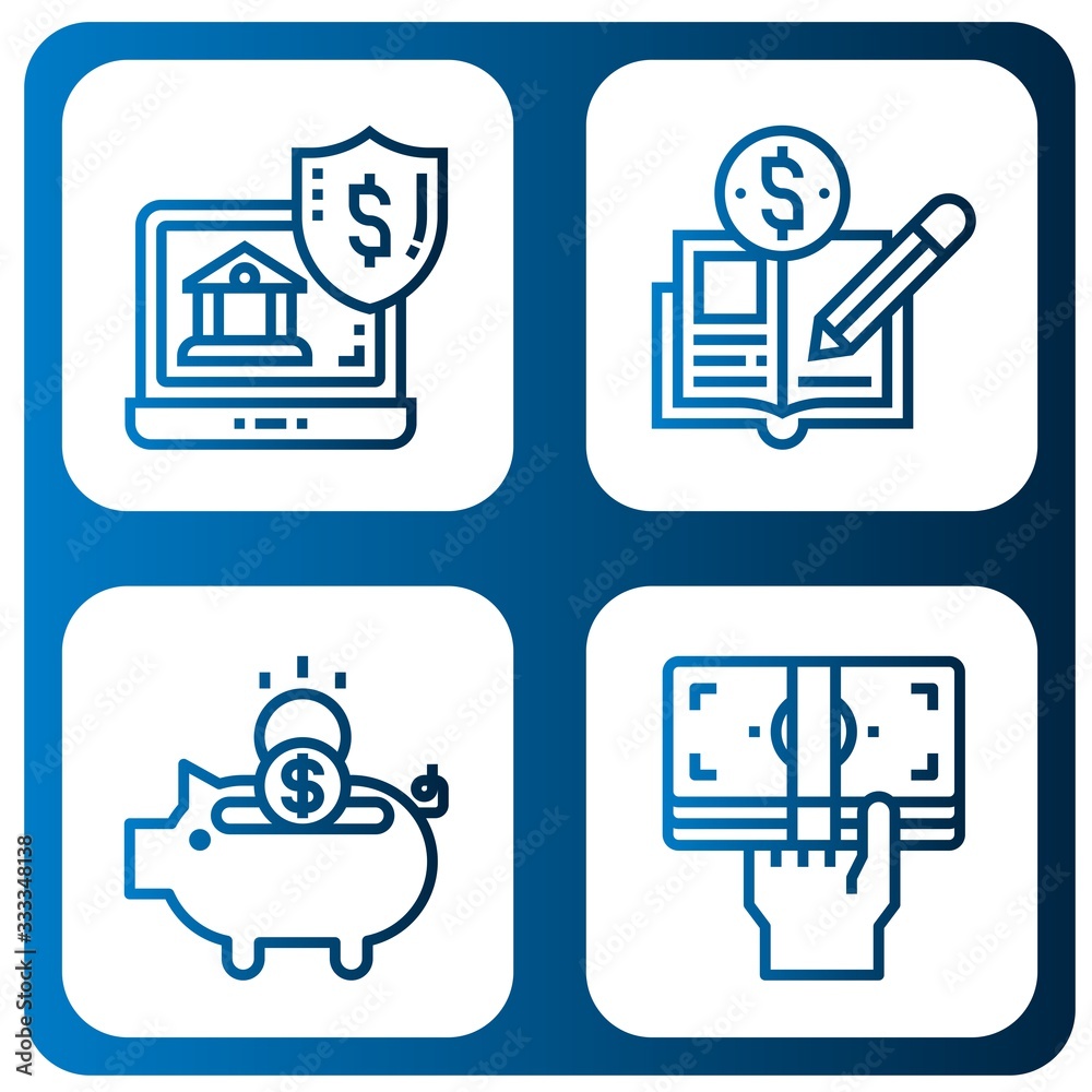 Set of savings icons Set of savings icons