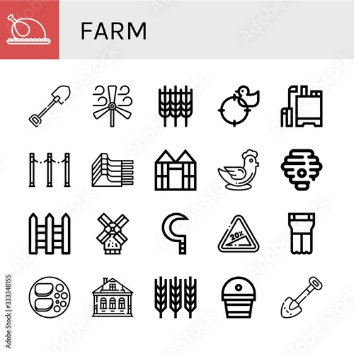 farm icon set