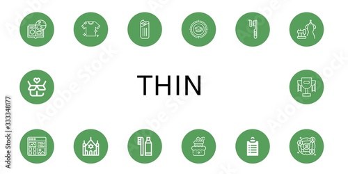 thin icon set