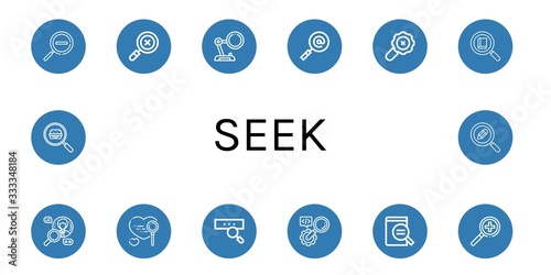 seek simple icons set