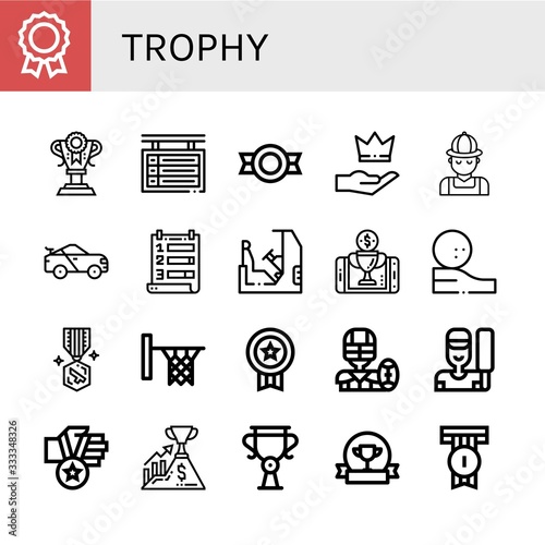 Set of trophy icons